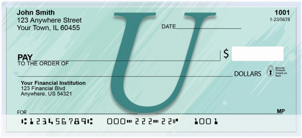 Restoration Monograms - U Personal Checks | QBL-54