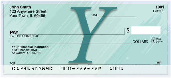 Restoration Monograms - Y Personal Checks | QBL-58