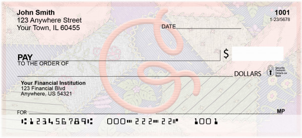 Shabby Chic Monograms - G Personal Checks | QBL-66