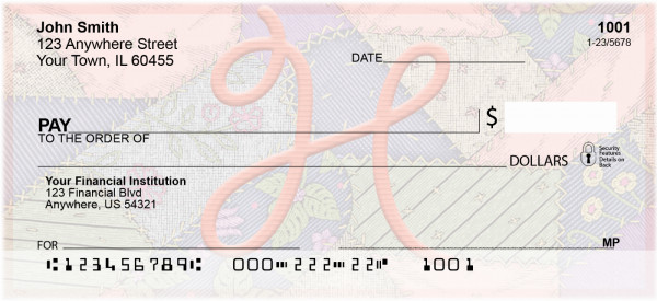 Shabby Chic Monograms - H Personal Checks | QBL-67
