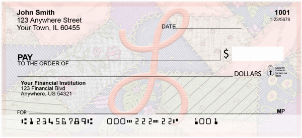 Shabby Chic Monograms - L Personal Checks | QBL-71
