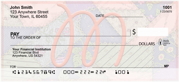 Shabby Chic Monograms - M Personal Checks | QBL-72