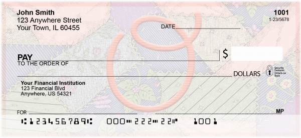Shabby Chic Monograms - O Personal Checks | QBL-74