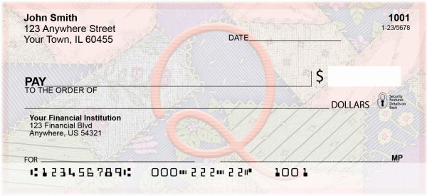 Shabby Chic Monograms - Q Personal Checks | QBL-76