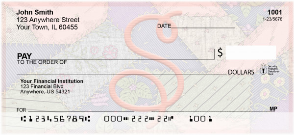 Shabby Chic Monograms - S Personal Checks | QBL-78