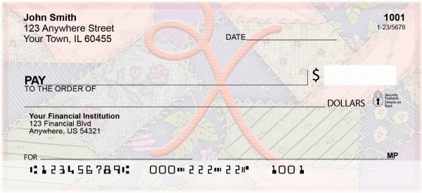 Shabby Chic Monograms - X Personal Checks | QBL-83