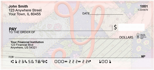 Shabby Chic Monograms - Y Personal Checks | QBL-84
