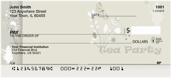 Tea Party Personal Checks | QBM-32