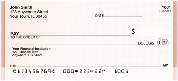 Classic Warped Personal Checks | QBN-06