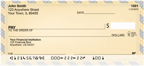 One For The Road - Diamondplate Personal Checks | QBN-08