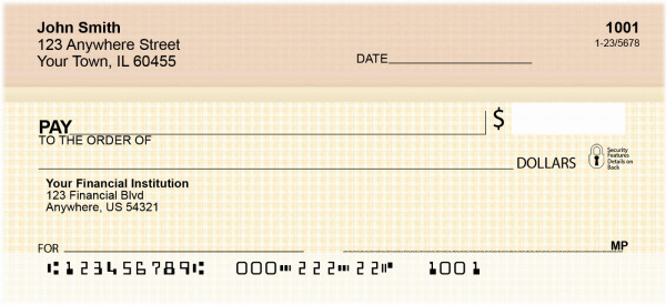 Yellow Gingham Personal Checks | QBN-22