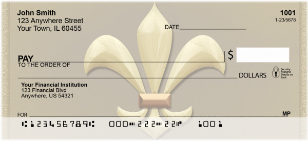 Colorful Fleur de Lis Personal Checks | QBN-24