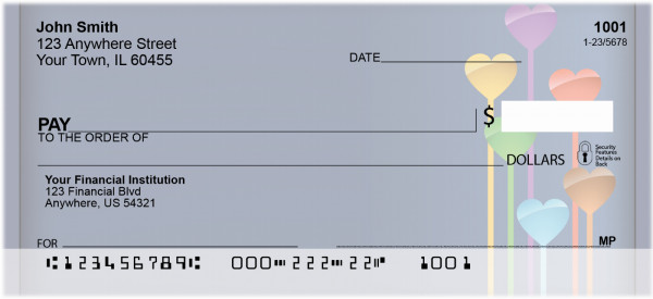 Hearts Of Many Colors Personal Checks | QBN-52