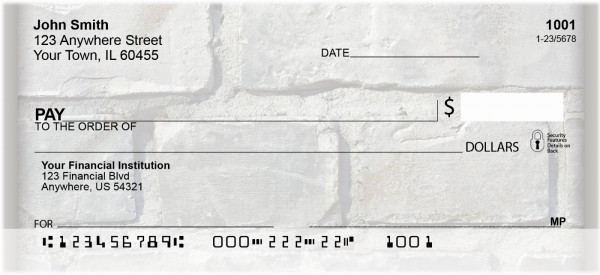 The Brick Wall Personal Checks | QBO-07