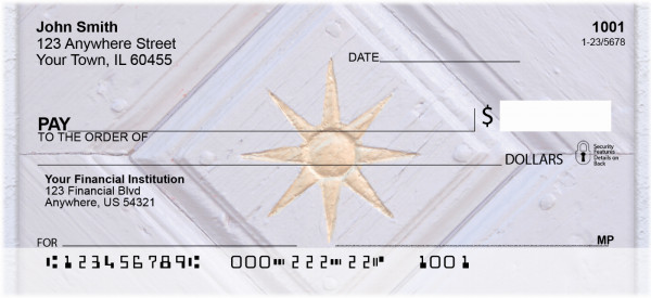 Sun Symbol Of Unity Personal Checks | QBO-23