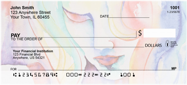 Rainbow Of Reflections Portrait Personal Checks | QBO-68