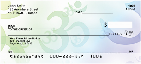 Hindu Aum Symbol Personal Checks | QBO-77