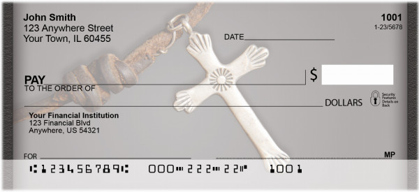 Vintage Cross Personal Checks | QBO-82