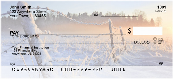 Snowy Mornings Personal Checks | QBP-25