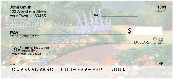 Manicured Gardens Personal Checks | QBP-31