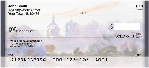 Purple Misty Landscape Personal Checks | QBP-39