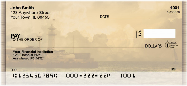 Sailing Golden Skies Personal Checks | QBP-41