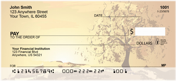 Golden Sunsets Personal Checks | QBP-68