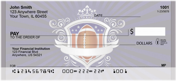 Football Crest Personal Checks | QBQ-10