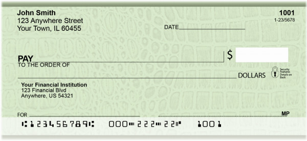 Green Gator Prints Personal Checks | QBR-16
