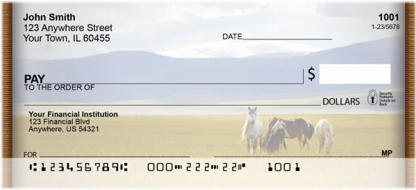 Horses On High Plains Personal Checks | QBR-18