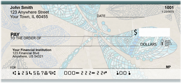 Jeweled Dragonflies Personal Checks | QBS-15