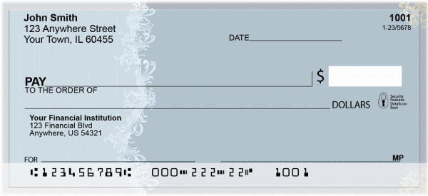 Old World Florish Personal Checks | QBS-25