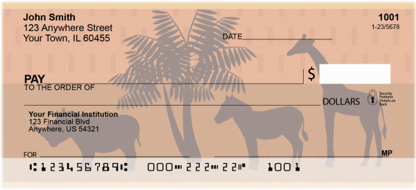 Wildlife Safari Personal Checks | QBS-41