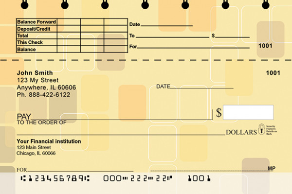 Retro Square Top Stub Personal Checks | TSGEP-52