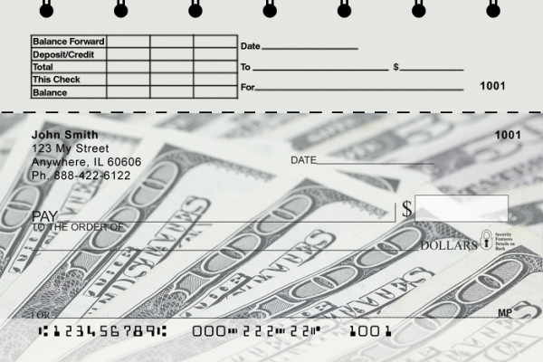 Money Top Stub Personal Checks | TSMON-01