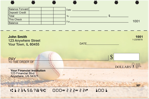 Baseball Top Stub Personal Checks | TSSPO-04