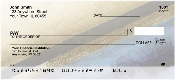 Geometric Grunge Personal Checks | ZABS-17