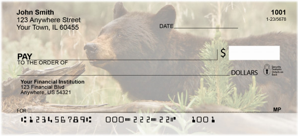 Black Bear Cubs Personal Checks | ZANI-44