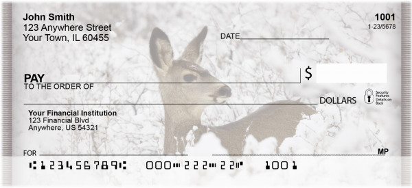 Winter Wonderland with Deer Personal Checks | ZANI-61