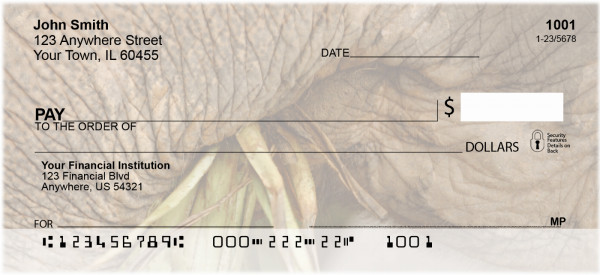 Elephants Up Close and Personal Personal Checks | ZANI-69