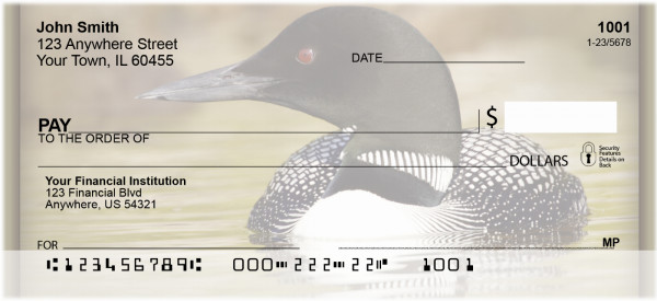 Nesting Loons Personal Checks | ZANJ-02