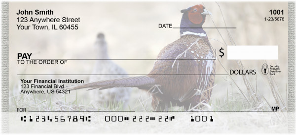Pheasants In Winter Personal Checks | ZANJ-57