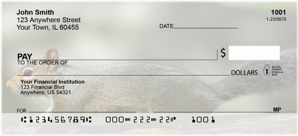 Squirrel Antics Personal Checks | ZANJ-73