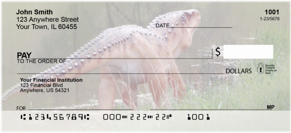 Dinosaurs Roaming Forests & Lakes Personal Checks | ZANK-02