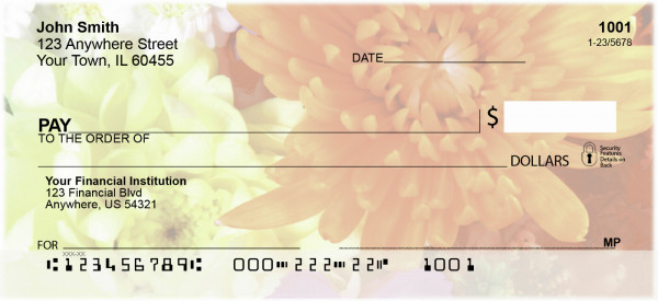 Colorful Floral Bouquets Personal Checks | ZFLO-09