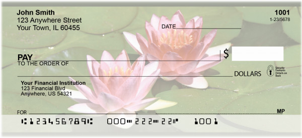Water Lilies Personal Checks | ZFLO-28