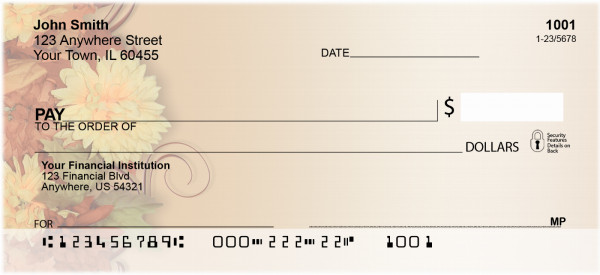 Fall Mums In Bloom Personal Checks | ZFLO-33