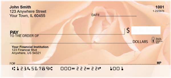 Peachy Florals Personal Checks | ZFLO-39