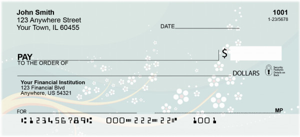 Oriental Inspired Sakura Blossoms Personal Checks | ZFLO-58
