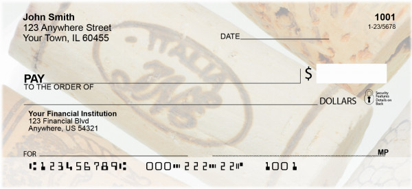 Poppin Corks Personal Checks | ZFOD-32